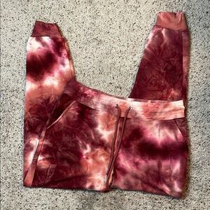 Bebe Sport Tie Dye Red/Pink‎ Joggers Size Medium
